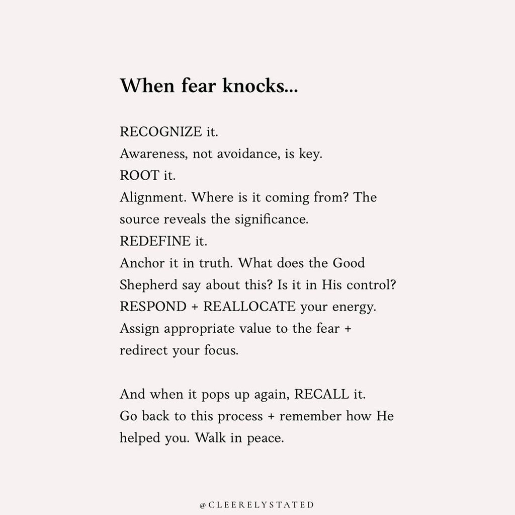 When fear knocks...