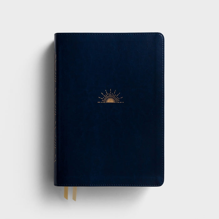 Dayspring Canvas Gold Cross Bible Cover, Navy